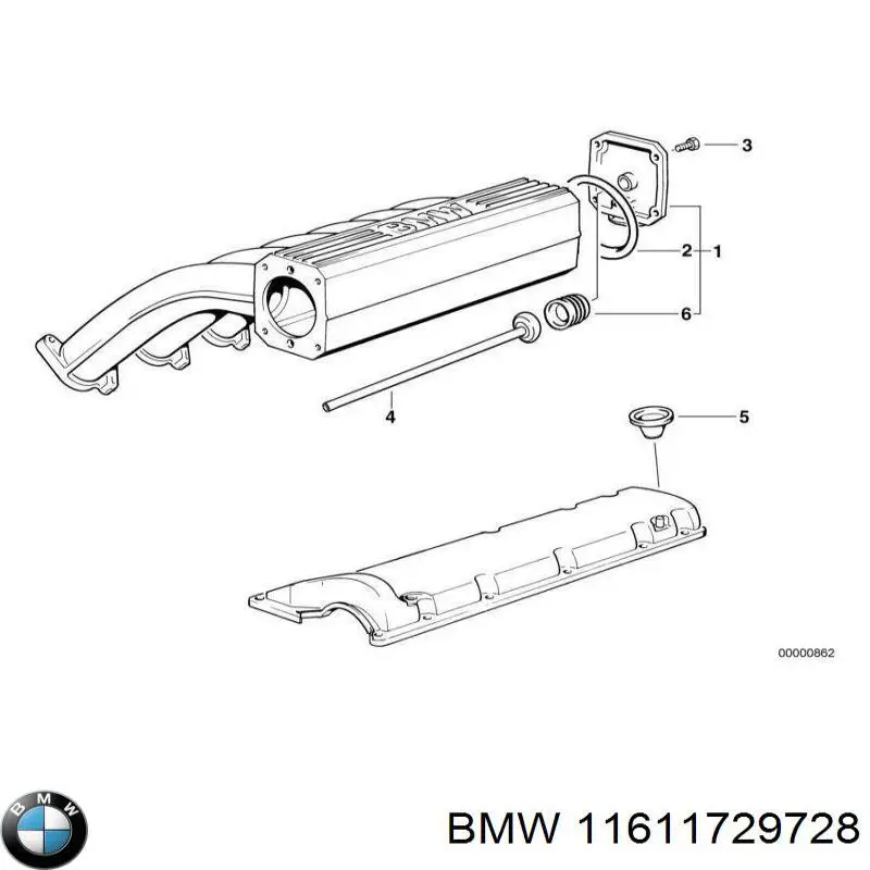 Купить 11611729728 BMW Прокладка впускного коллектора правая