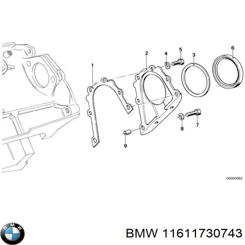 11611730743 BMW прокладка впускного коллектора