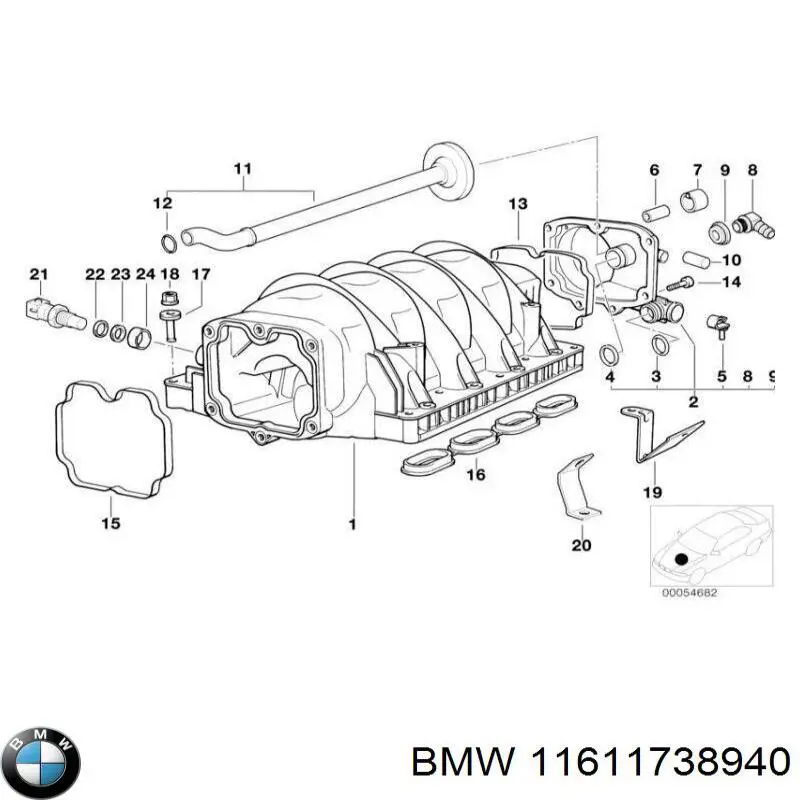 Купить 11611738940 BMW Впускной коллектор