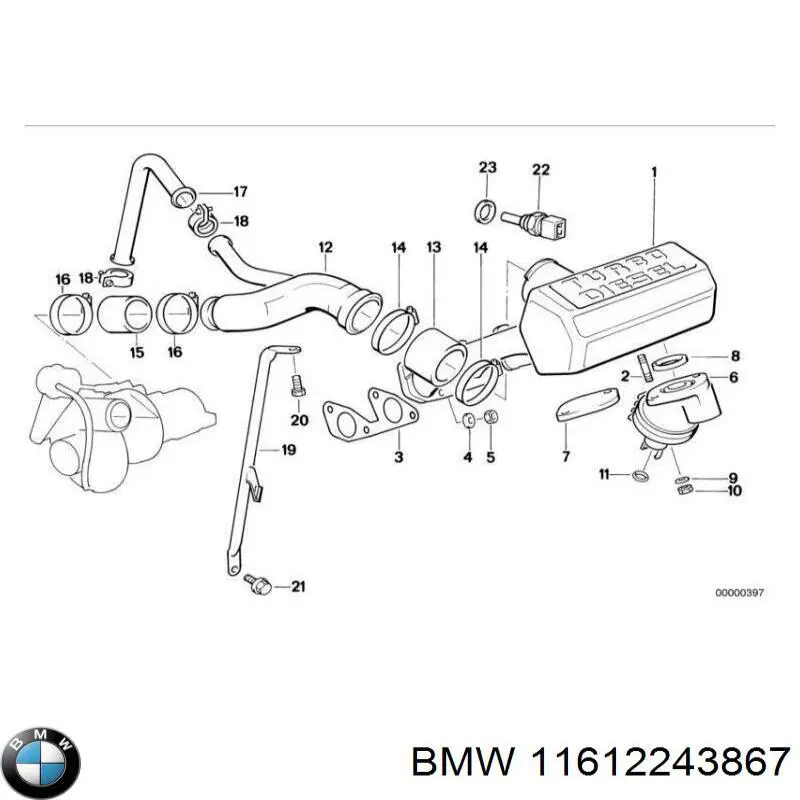 11612243867 BMW прокладка впускного коллектора