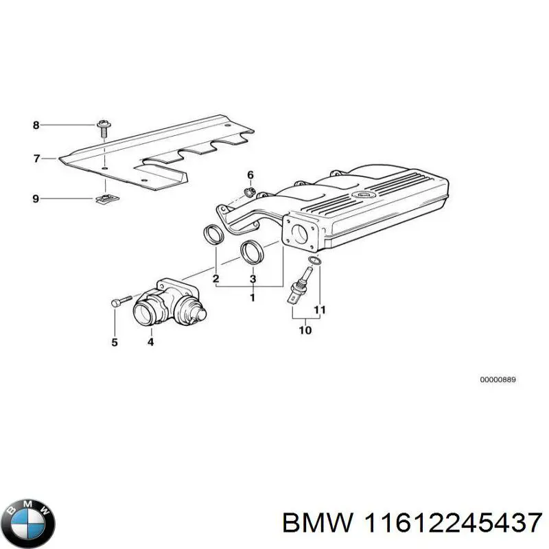 2245437 BMW Коллектор впускной