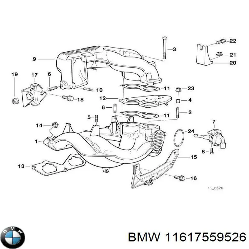 Коллектор впускной BMW 11617559526 цена, от 40.54 USD