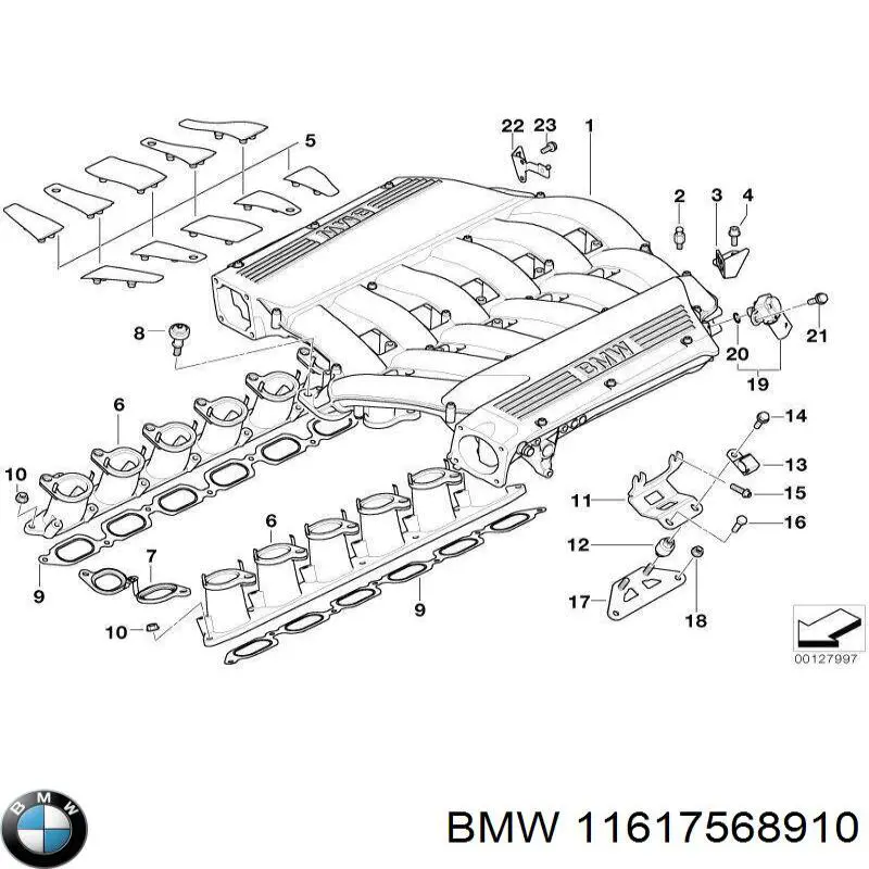 Купить 11617568910 BMW Прокладка впускного коллектора
