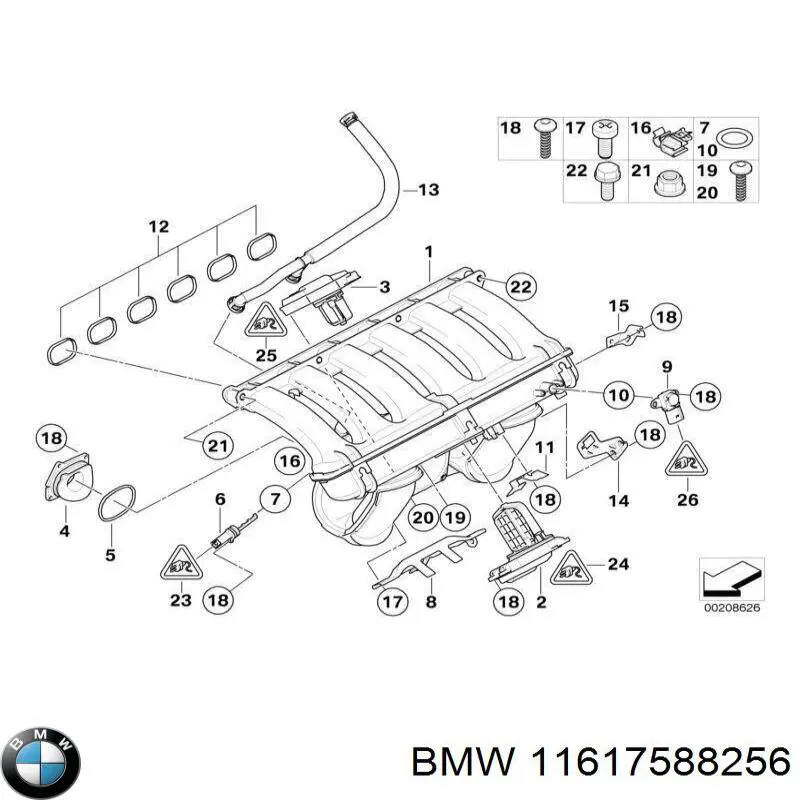 Кольцо приемной трубы глушителя уплотнительное BMW 11617588256 цена, от 4.68 USD