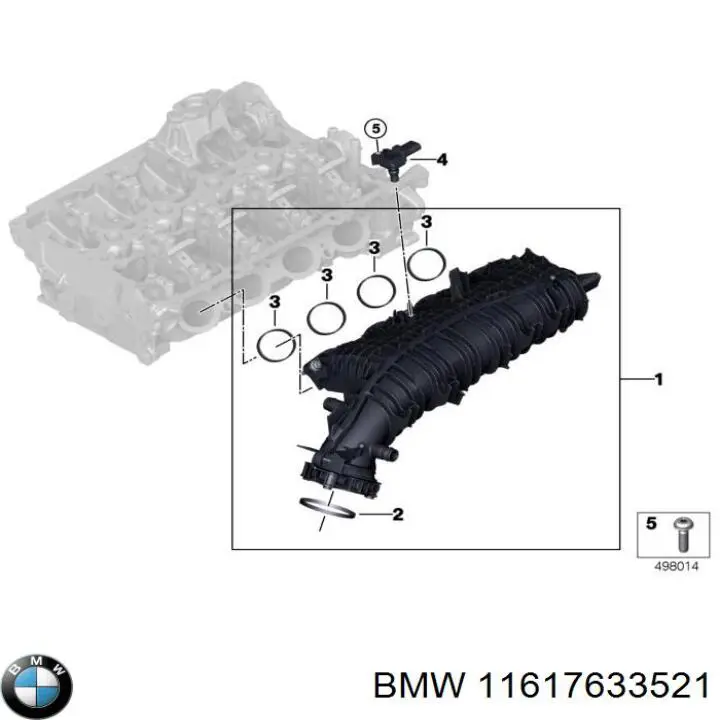 Прокладка всасывающего коллектора BMW 11617633521 цена, от 10.87 USD