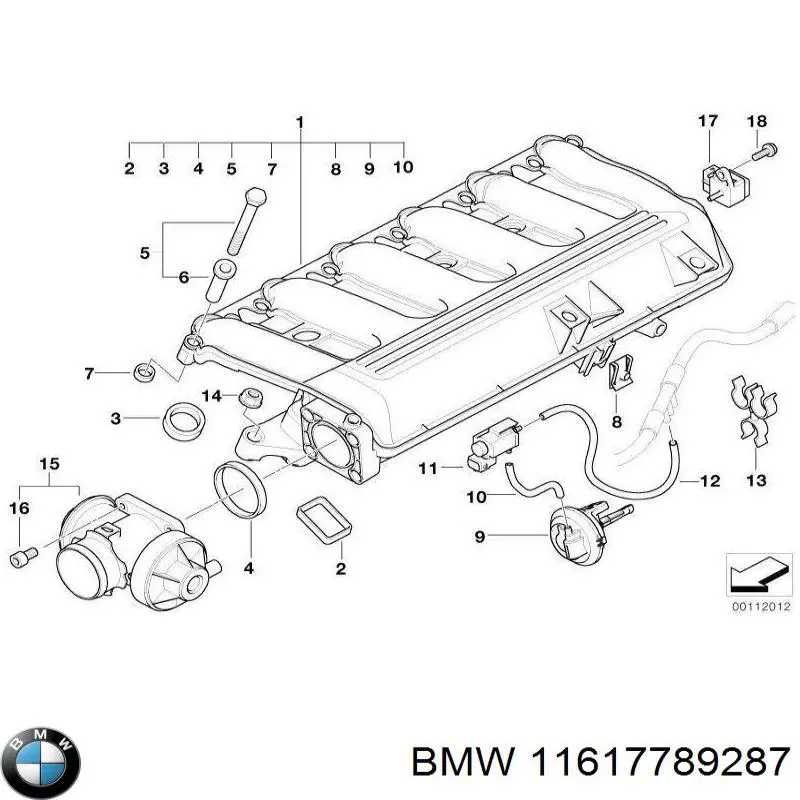 Впускной коллектор 11617789287 BMW