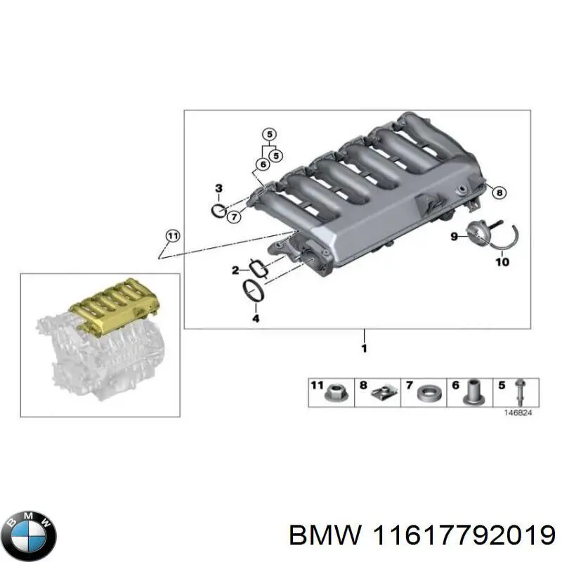 Впускной коллектор 7792019 BMW