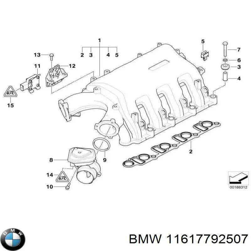 Прокладка впускного коллектора 11617792507 BMW