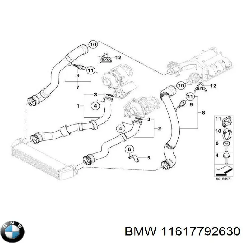Шланг/патрубок интеркуллера BMW 11617792630 цена, от 25.84 USD