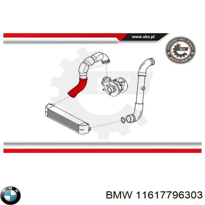 Купить 11617796303 BMW Патрубок интеркулера
