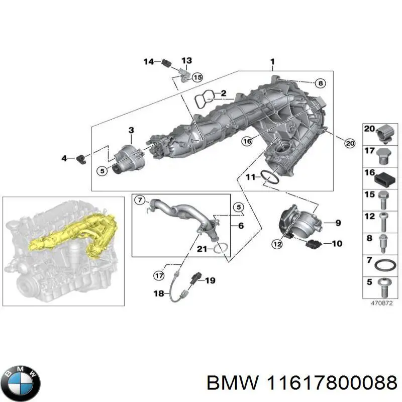 Коллектор впускной BMW 11617800088 цена, от 152.03 USD