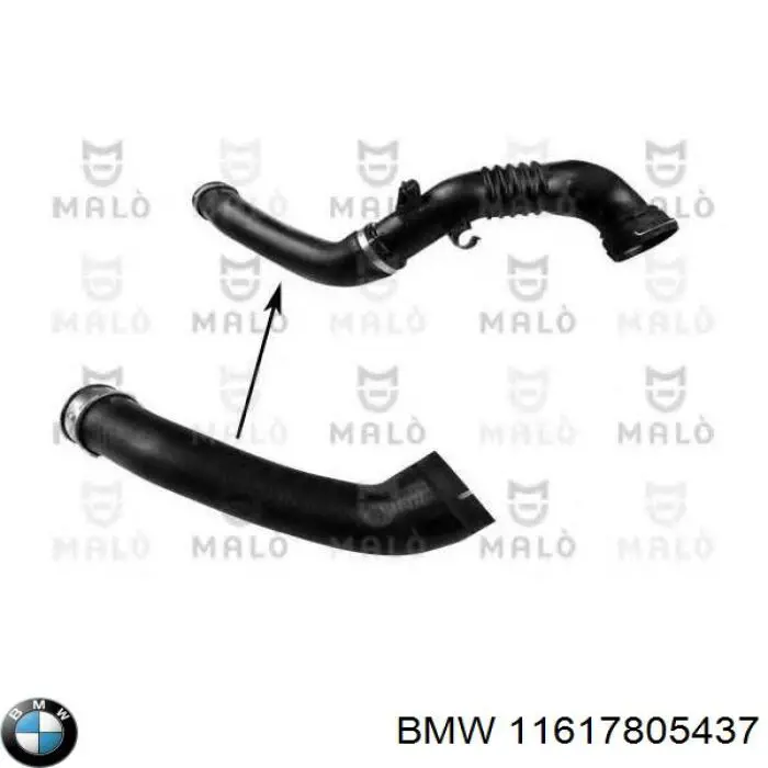 11617805437 BMW mangueira (cano derivado esquerda de intercooler)