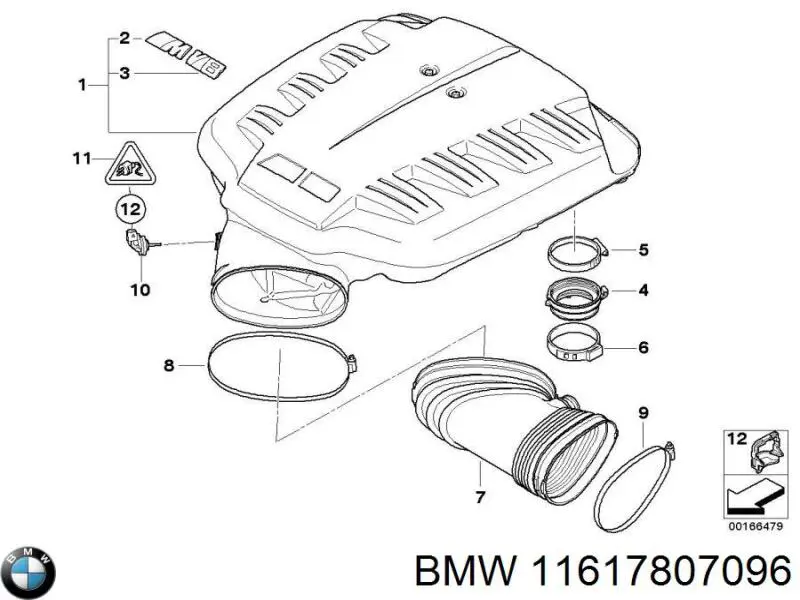 Замок капота 11617807096 BMW