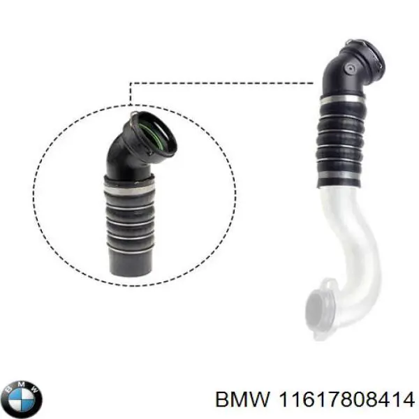 11617808414 BMW шланг (патрубок интеркуллера правый)