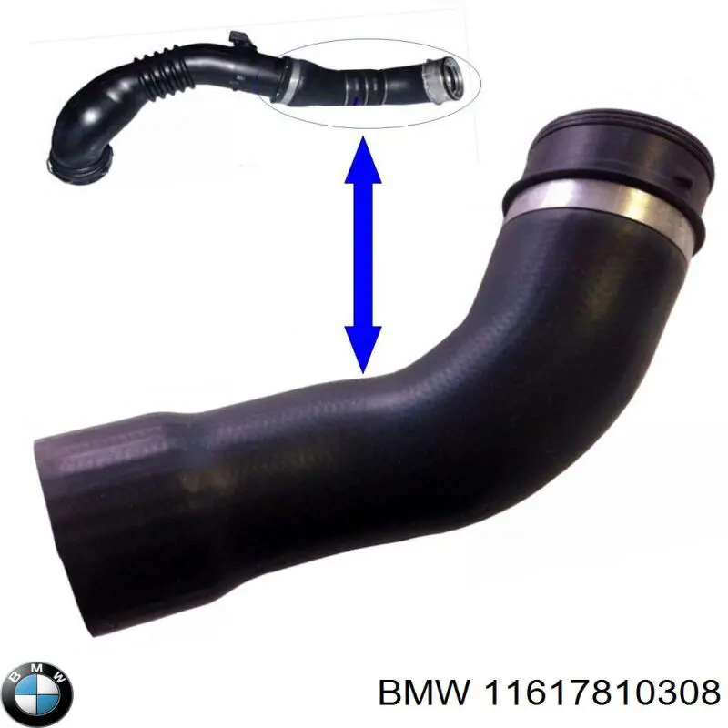 11617810308 BMW mangueira (cano derivado esquerda de intercooler)