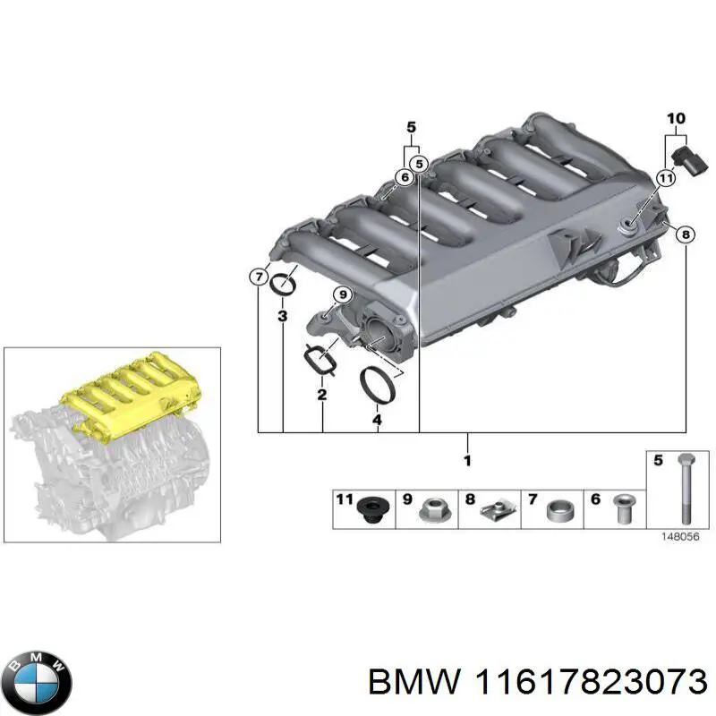 Впускной коллектор 11618519140 Chrysler