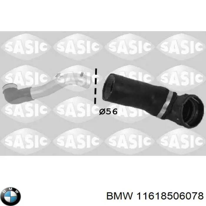 Шланг/патрубок интеркуллера BMW 11618506078 цена, от 29.03 USD