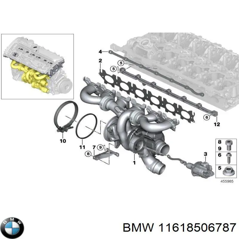 Уплотнительное кольцо (прокладка) патрубка интеркуллера 11618506787 BMW