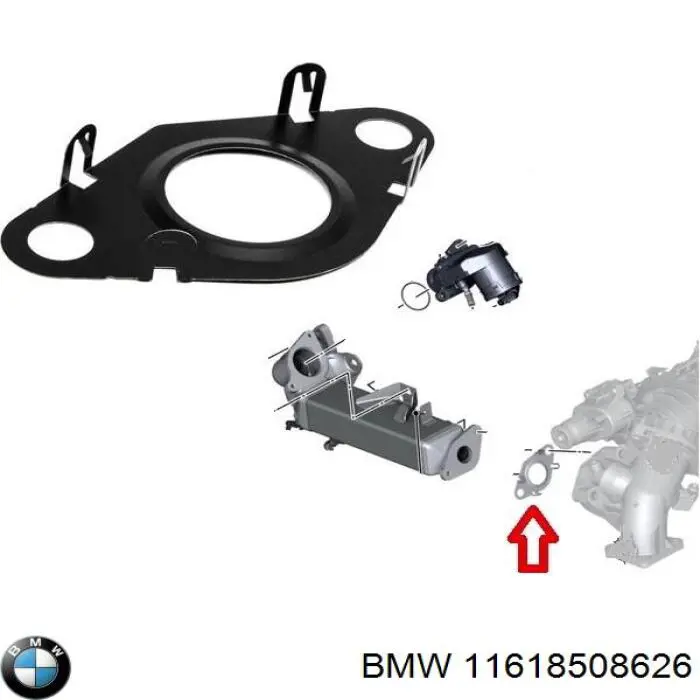 Прокладка холодильника EGR системы рециркуляции газов BMW 11618578785 цена, от 16.30 USD