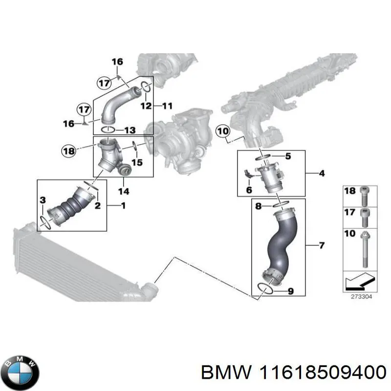 1161850940 BMW прокладка впускного коллектора