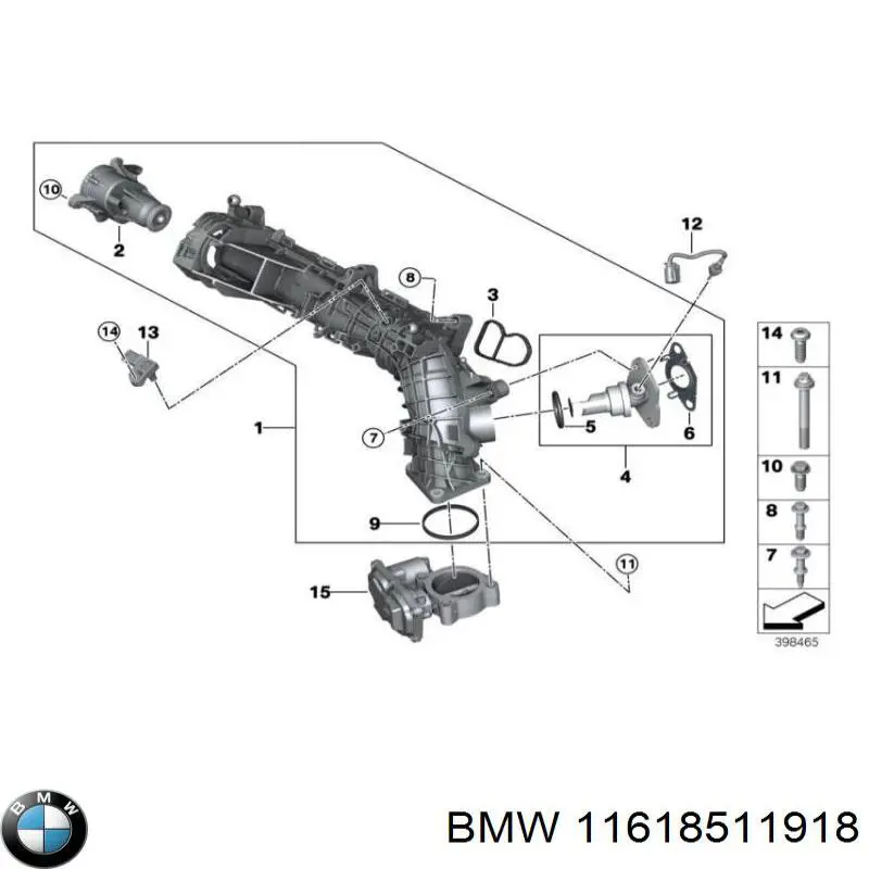 Прокладка всасывающего коллектора BMW 11618511918 цена, от 10.43 USD