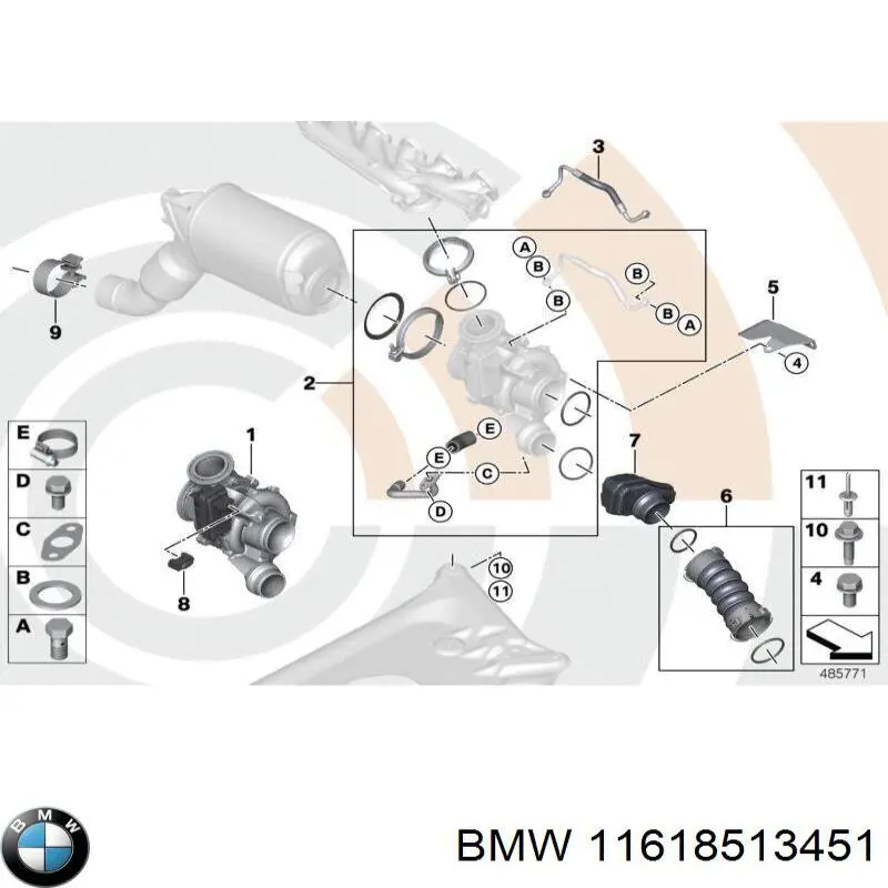 Шланг/патрубок интеркуллера BMW 8513451 цена, от 56.93 USD