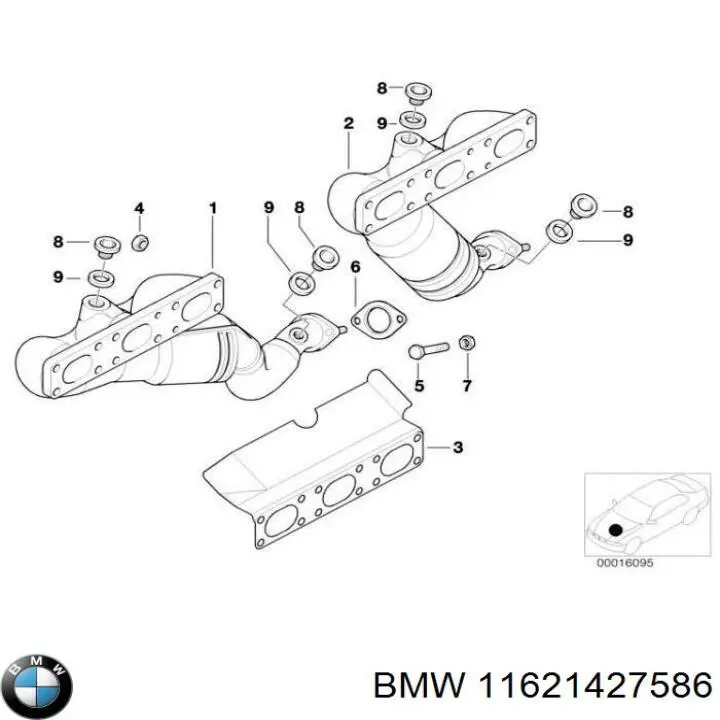 Купить 11621427586 BMW Болт выпускного коллектора