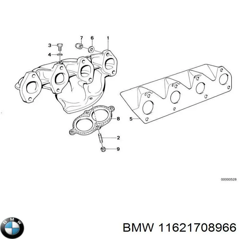 Прокладка коллектора 11621708966 BMW