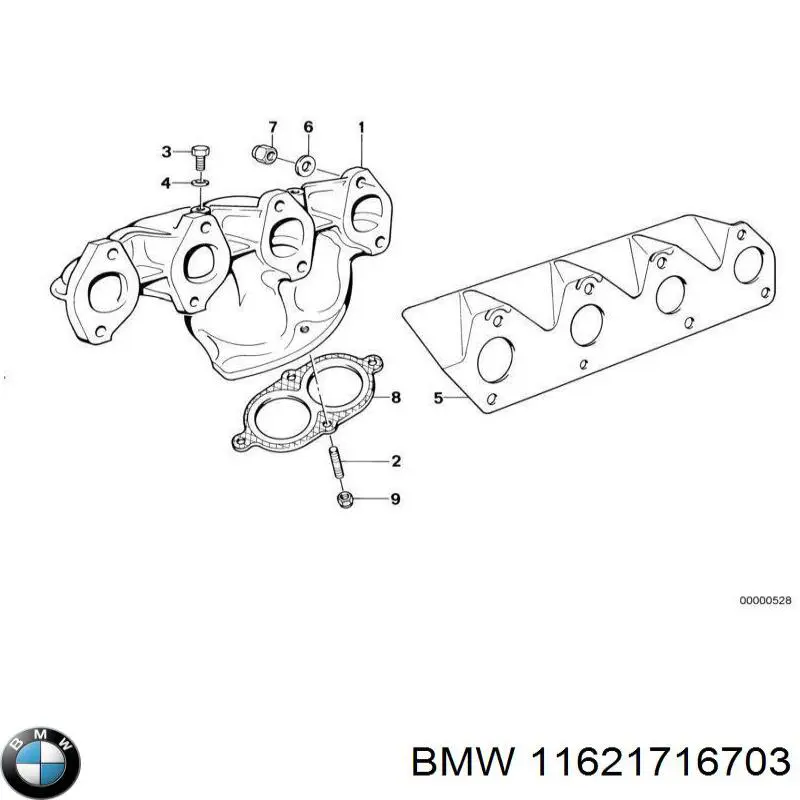 11621716703 BMW прокладка коллектора