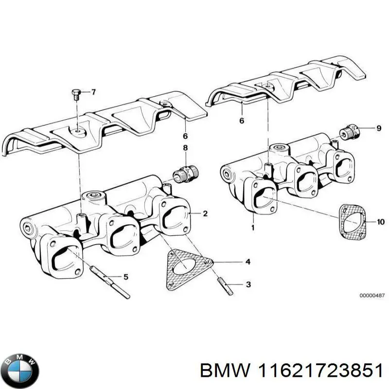 Прокладка коллектора выпускного BMW 11621723851 цена, от 1.19 USD