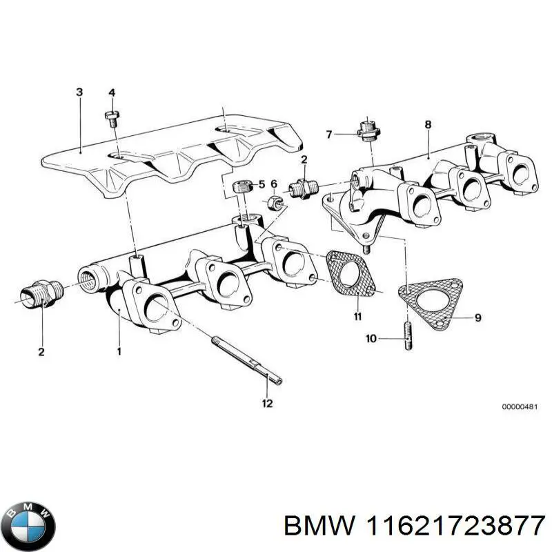 11621723877 BMW прокладка коллектора