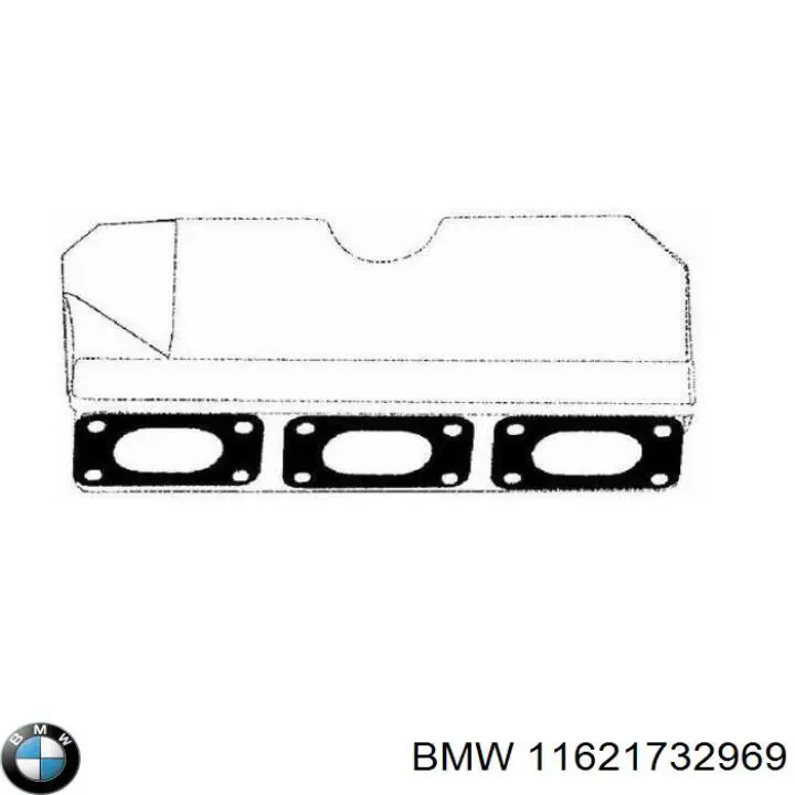 Vedante de tubo coletor de escape 11621732969 BMW