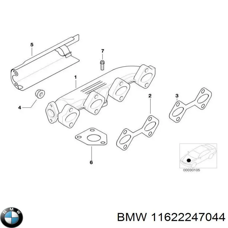 Коллектор выпускной на BMW 5 (E39) купить.