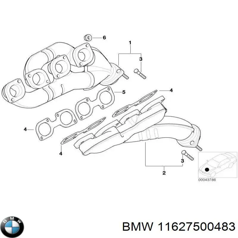 11627500483 BMW Газопроводы (коллектор выпускной)