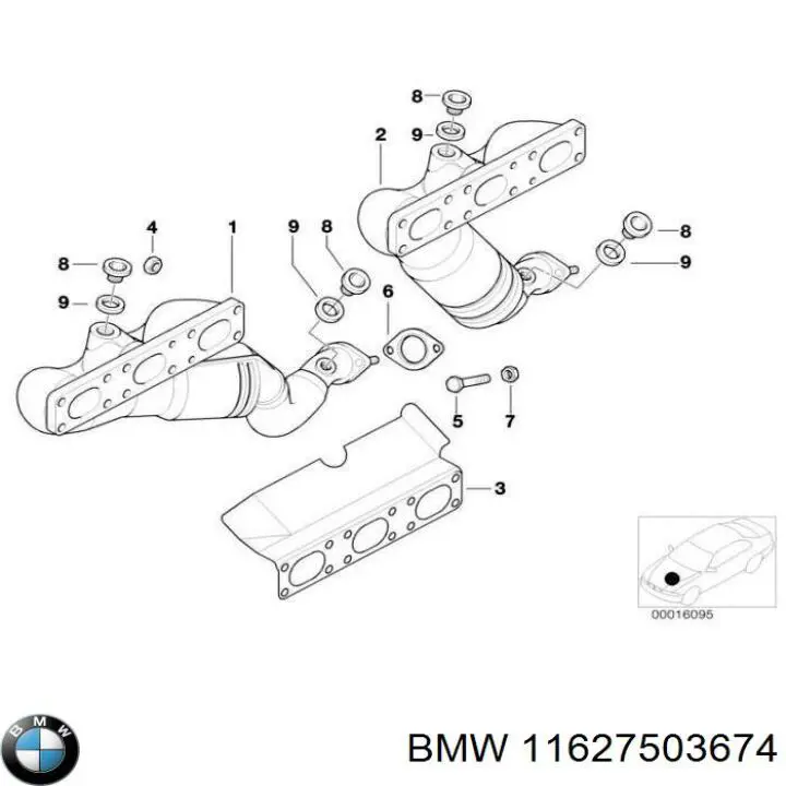 Коллектор выпускной 11627503674 BMW