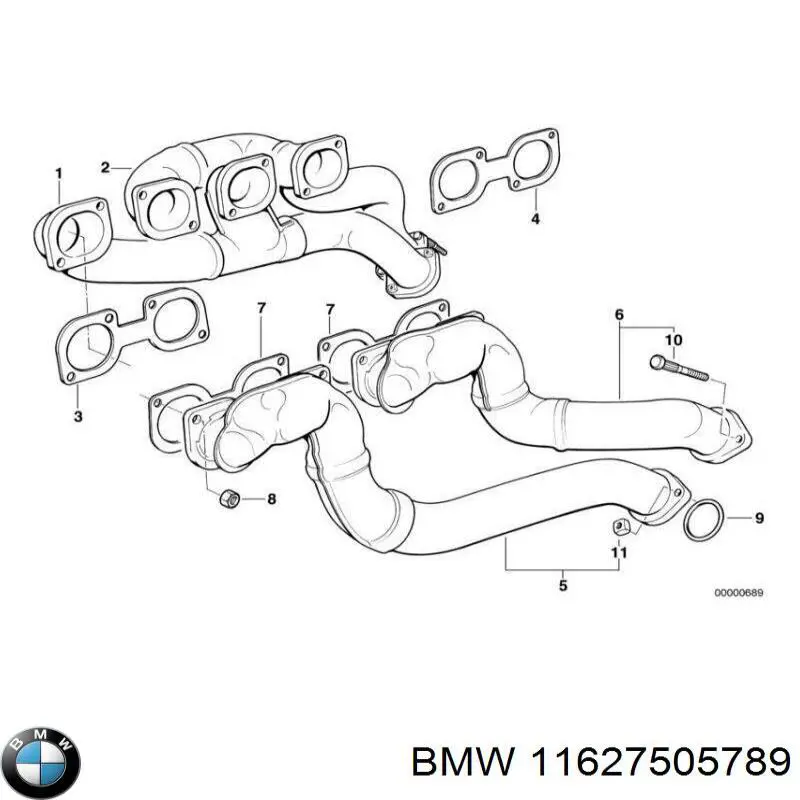 Прокладка коллектора выпускного BMW 11627505789 цена, от 7.92 USD
