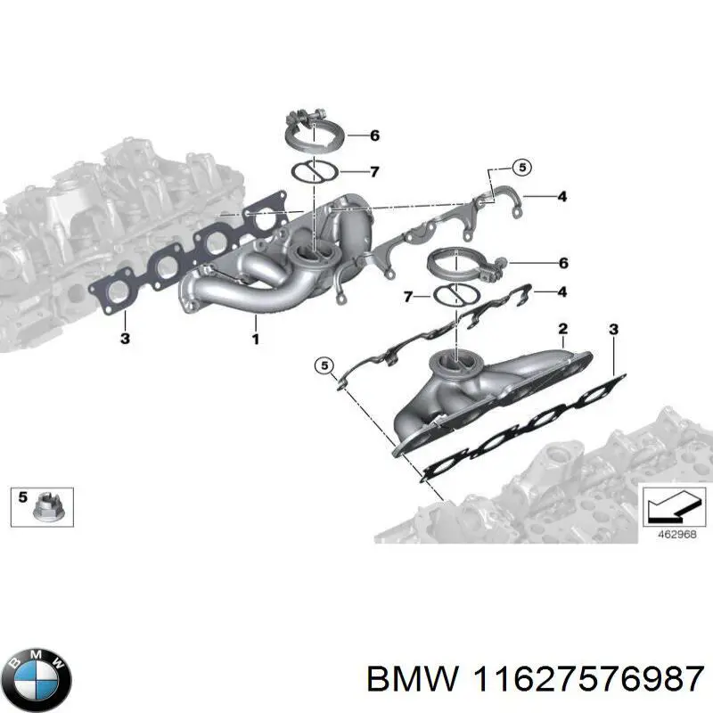 11627576987 BMW tubo coletor de escape