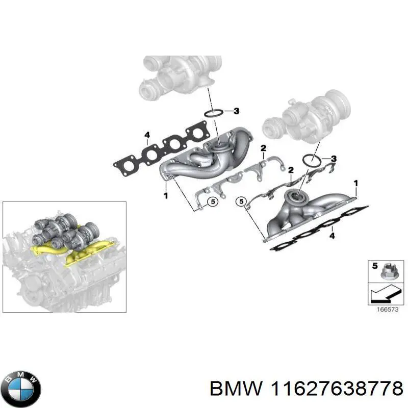 Газопроводы (коллектор выпускной) BMW 11627638778 цена, от 16.90 USD