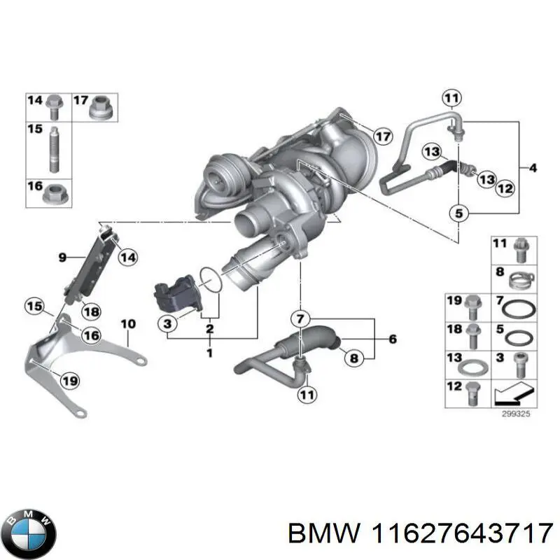 Турбонагнетатель BMW 11627645758 цена, от 299.49 USD