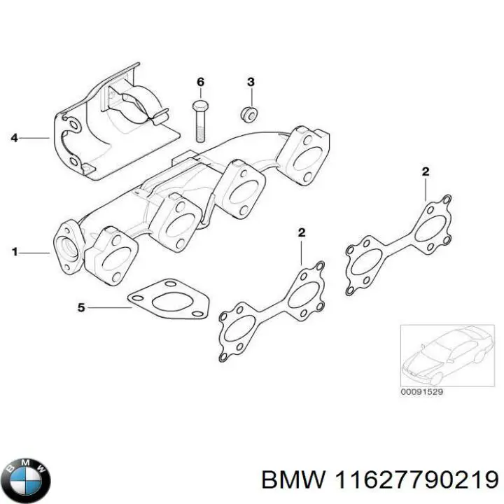 Коллектор выпускной BMW 11627790219