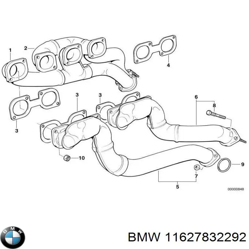 11621737930 BMW коллектор выпускной