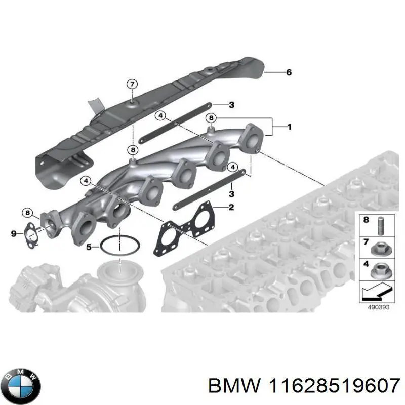 11628519607 BMW коллектор выпускной