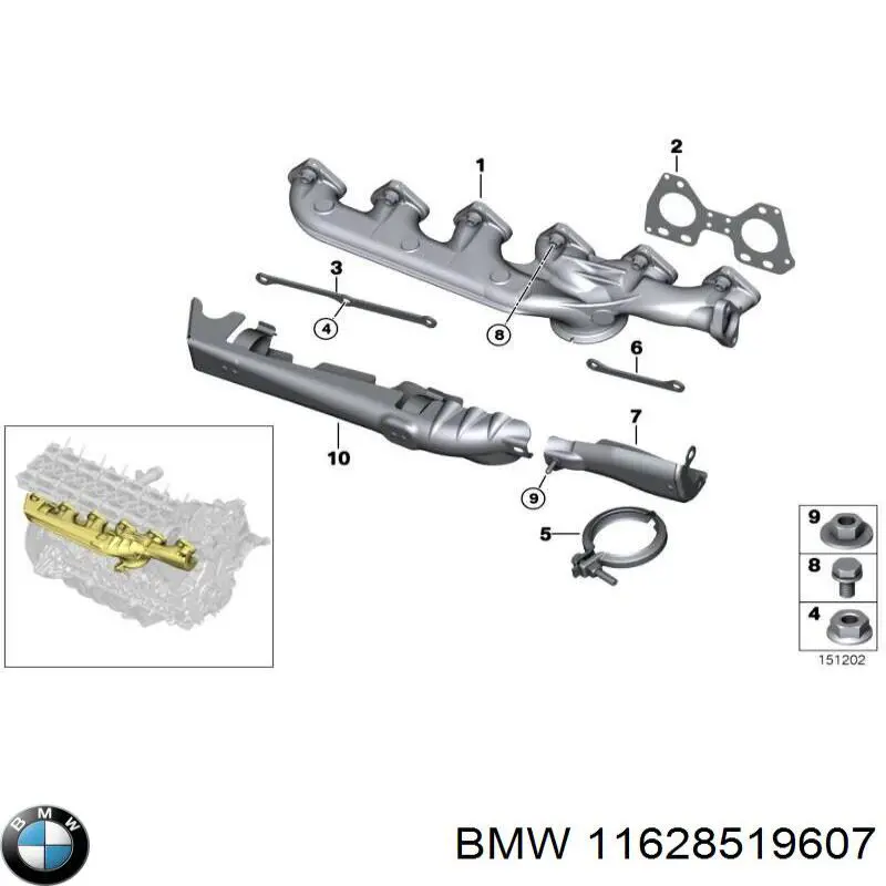 Газопроводы (коллектор выпускной) на Audi A6 C7 4G2, 4GC