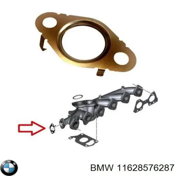 Junta, colector de escape, derecha 11628576287 BMW