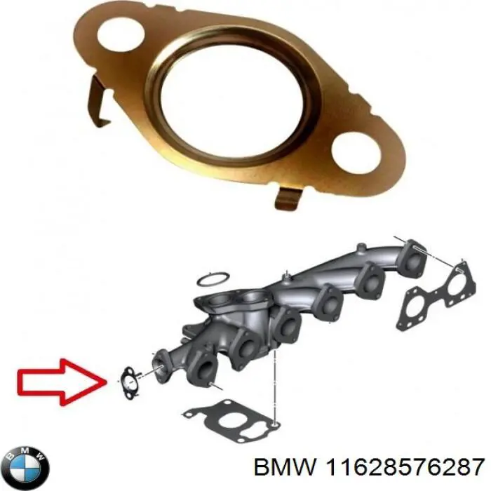 11628576287 BMW прокладка выпускного коллектора правая