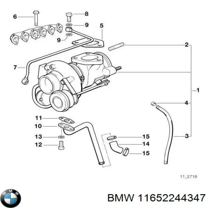 11652244347 BMW турбина