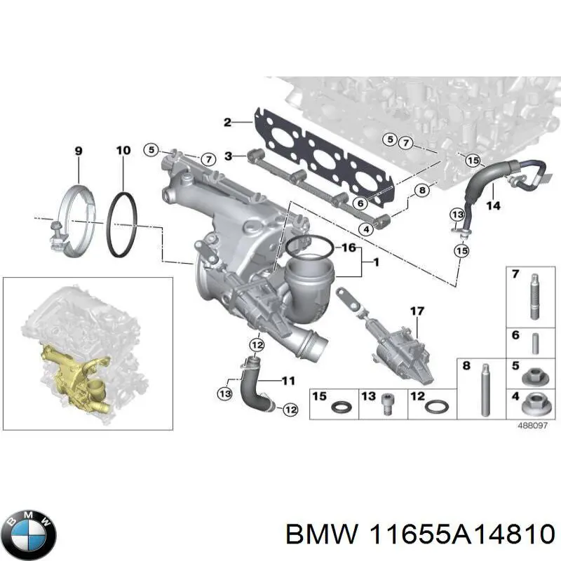 Турбина 11655A14810 BMW