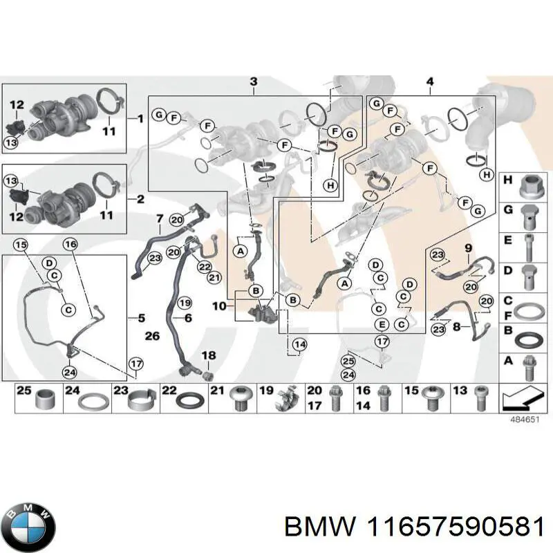 11657590581 BMW клапан рециркуляции наддувочного воздуха турбины
