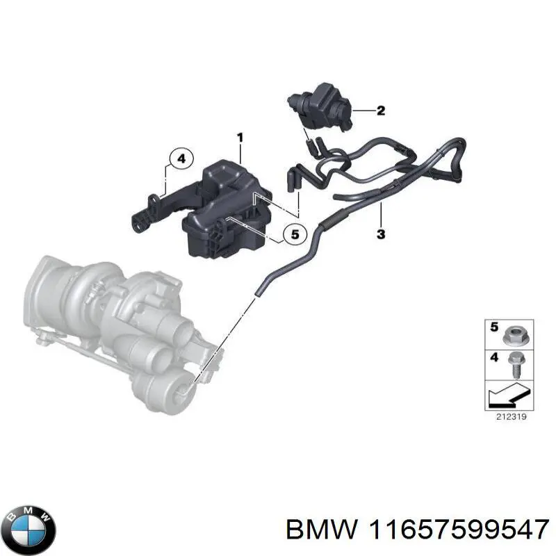 11657599547 BMW клапан преобразователь давления наддува (соленоид)