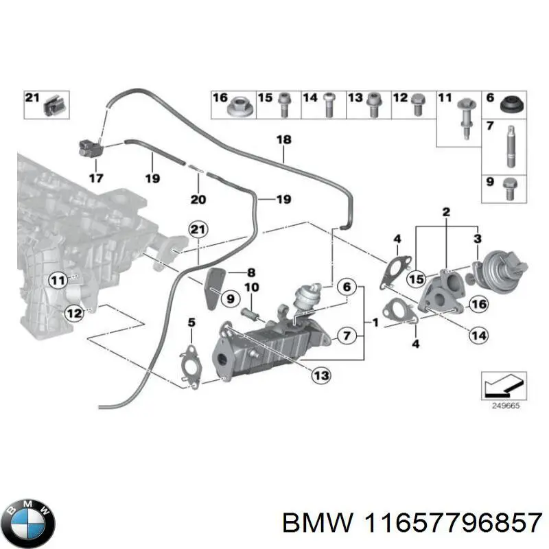 Трубопроводы усилителя вакуумного BMW 11657796857 цена, от 41.51 USD